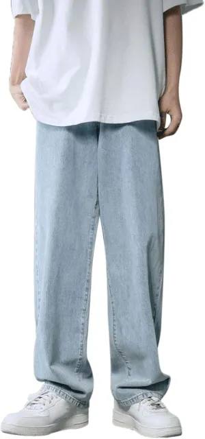 Men's Cotton Jeans Straight Leg Stretch Men's Slim Fit Skinny Stretch Comfy Denim Jeans Pants Men's Comfort Stretch Jeans