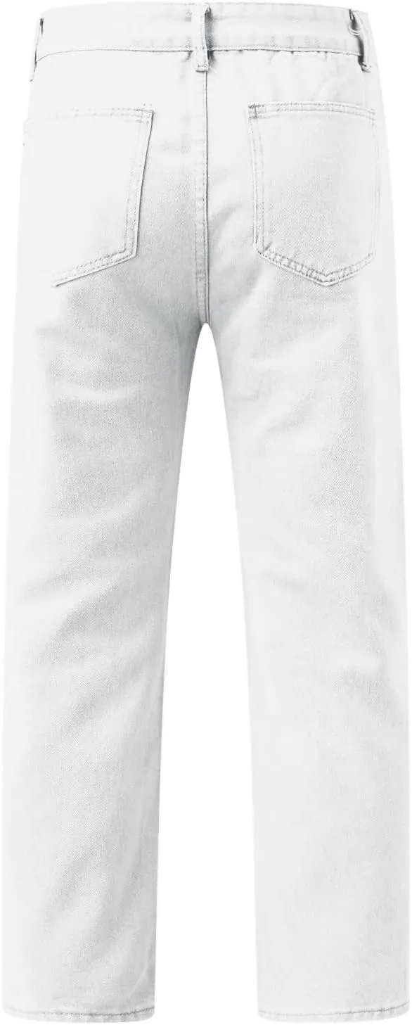 Men's Cotton Jeans Straight Leg Stretch Men's Slim Fit Skinny Stretch Comfy Denim Jeans Pants Men's Comfort Stretch Jeans