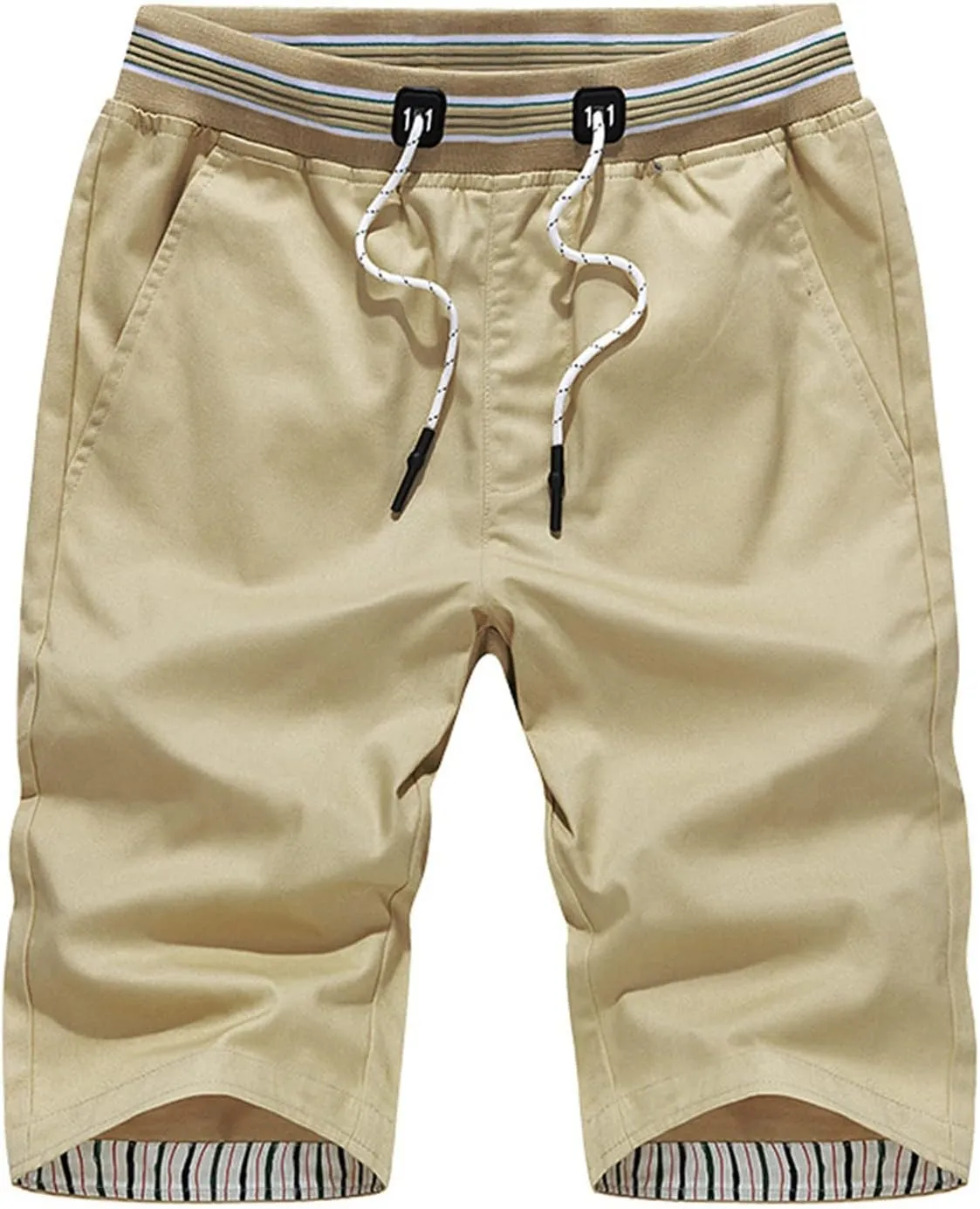 Mens Cotton Linen Commute Shorts Big and Tall Summer Beach Workout Shorts Sports Running Hiking Drawstring Short