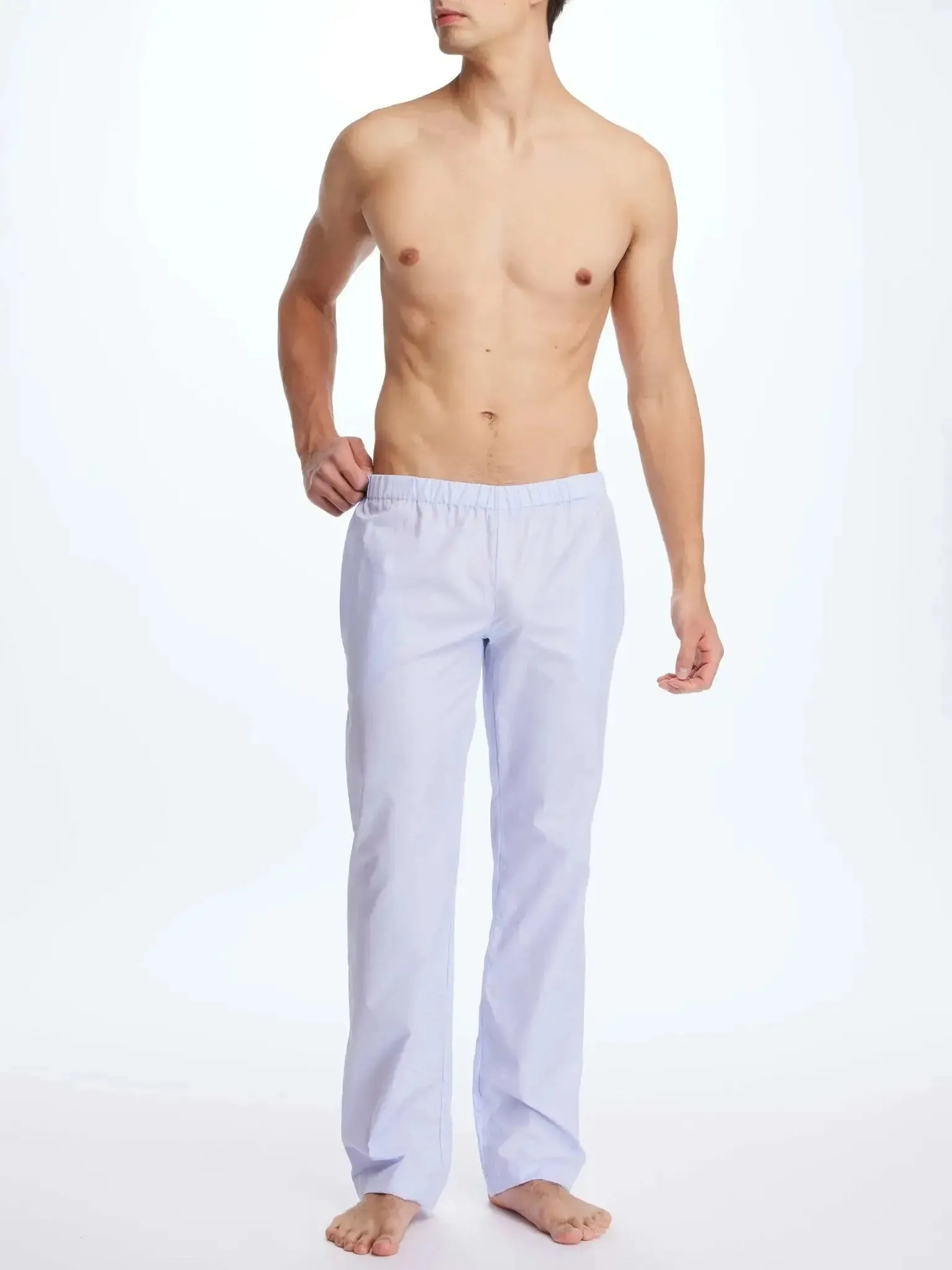 Men's Cotton Pajama Pant In Purple Stripe