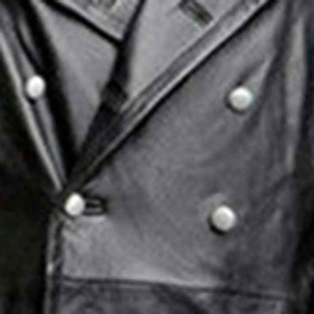 Mens Double Breasted Faux Leather Trench Coat Vintage Steampunk Overcoat German Windbreaker Long Winter Jackets
