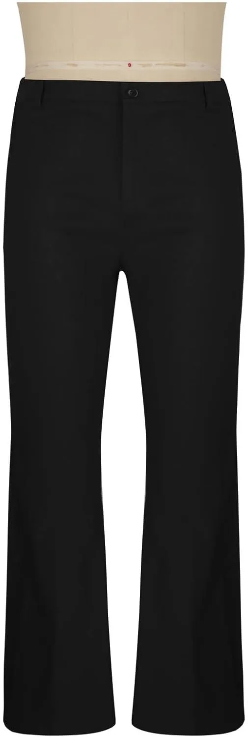 Men's Dress Pants with Pockets 2025 Trendy Casual Loose Bell Bottom Suit Pants Flat Front Slim Stretch Business Pants