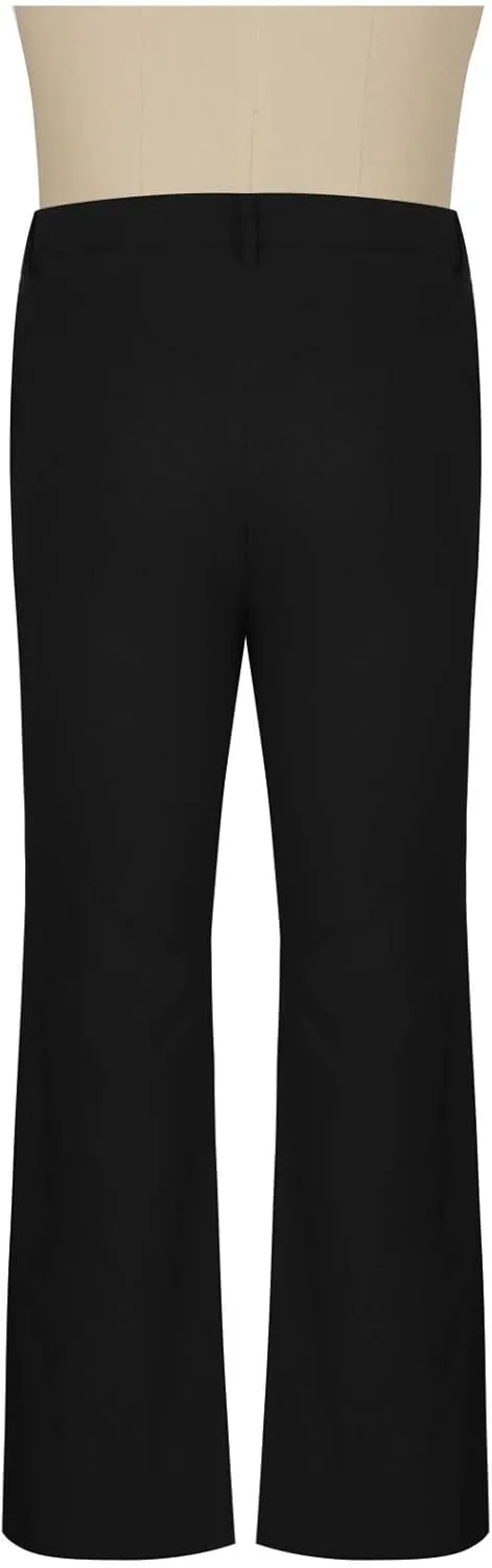Men's Dress Pants with Pockets 2025 Trendy Casual Loose Bell Bottom Suit Pants Flat Front Slim Stretch Business Pants