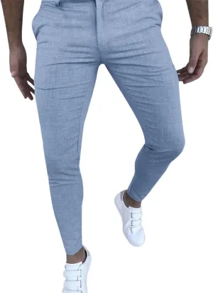 Mens Fashion Slim Fit Dress Pants Business Casual Skinny Stretch Pants Golf Pants