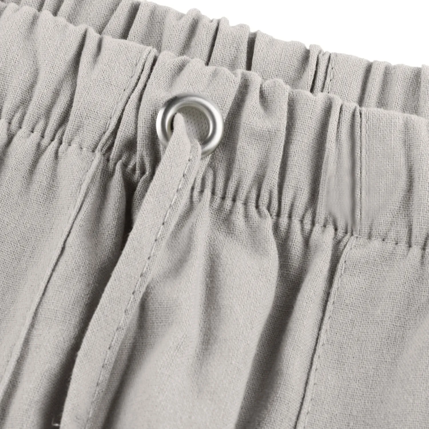 Mens Fleece Pants Sweat Pants for Man Casual Loose and Comfortable Casual Pants Cotton Linen Printed Drawstring Trousers