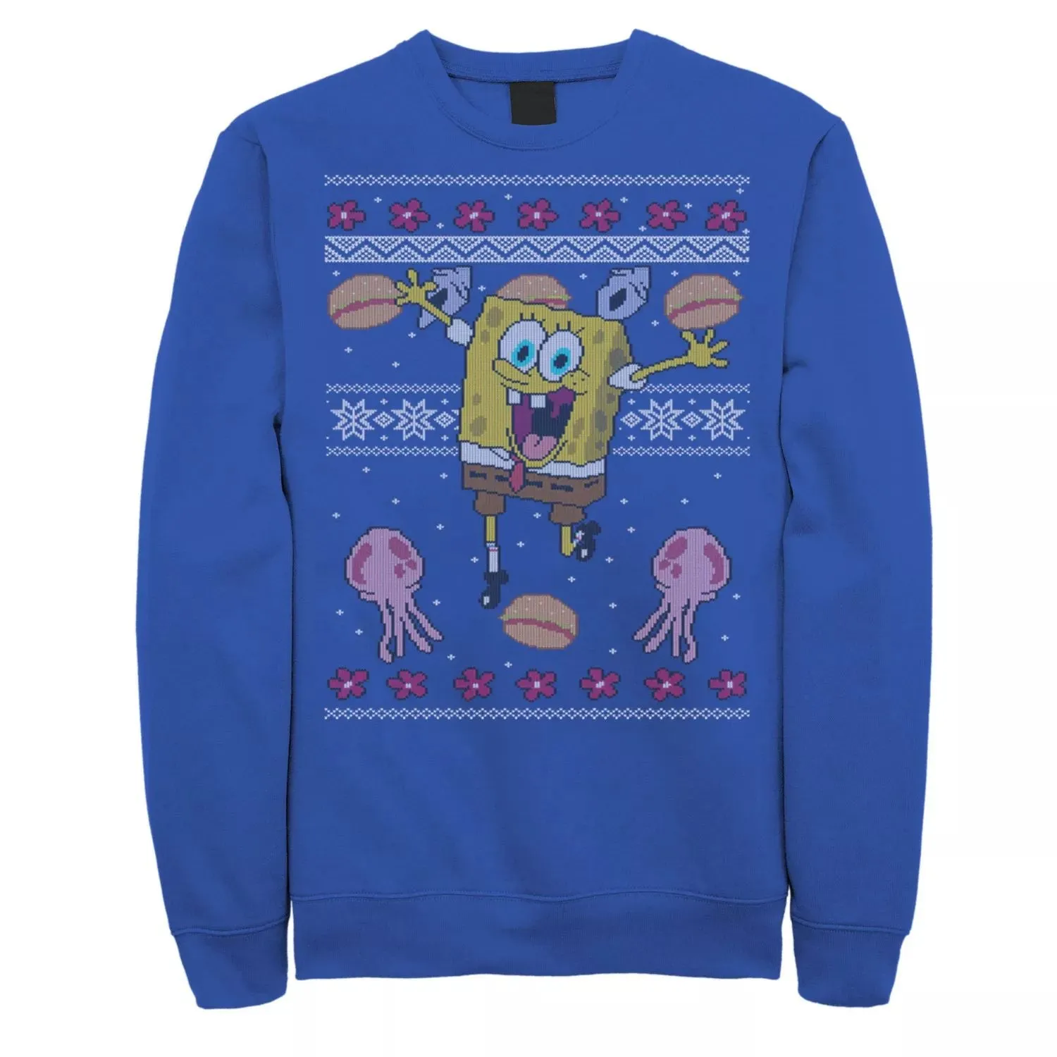 Men's Fleece SpongeBob SquarePants Medusa Ugly Christmas Pants Nickelodeon
