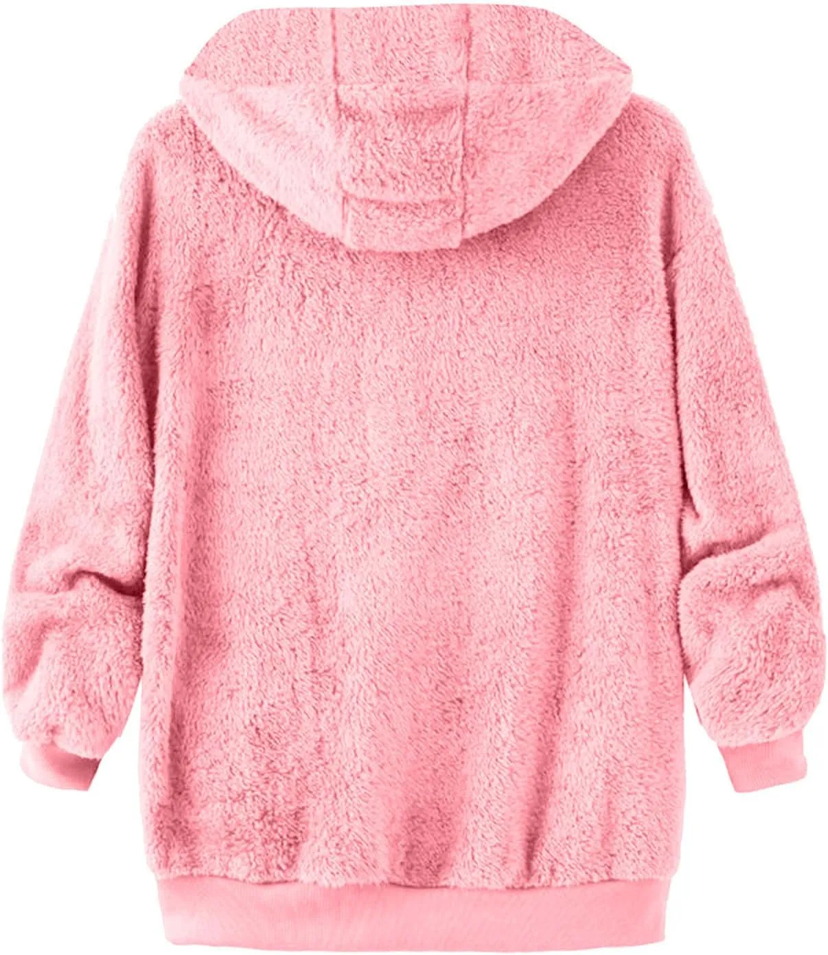 Mens Fuzzy Sherpa Hoodie Sweatshirts Soft Long Sleeve Zip up Sweatshirt Fall Outwear Winter Hooded Jacket with Pocket