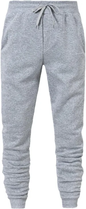Mens Heavyweight Fleece Workout Joggers Oversized Hip Hop Workout Cinch Bottom Sweatpants Casual Workout Baggy Pants