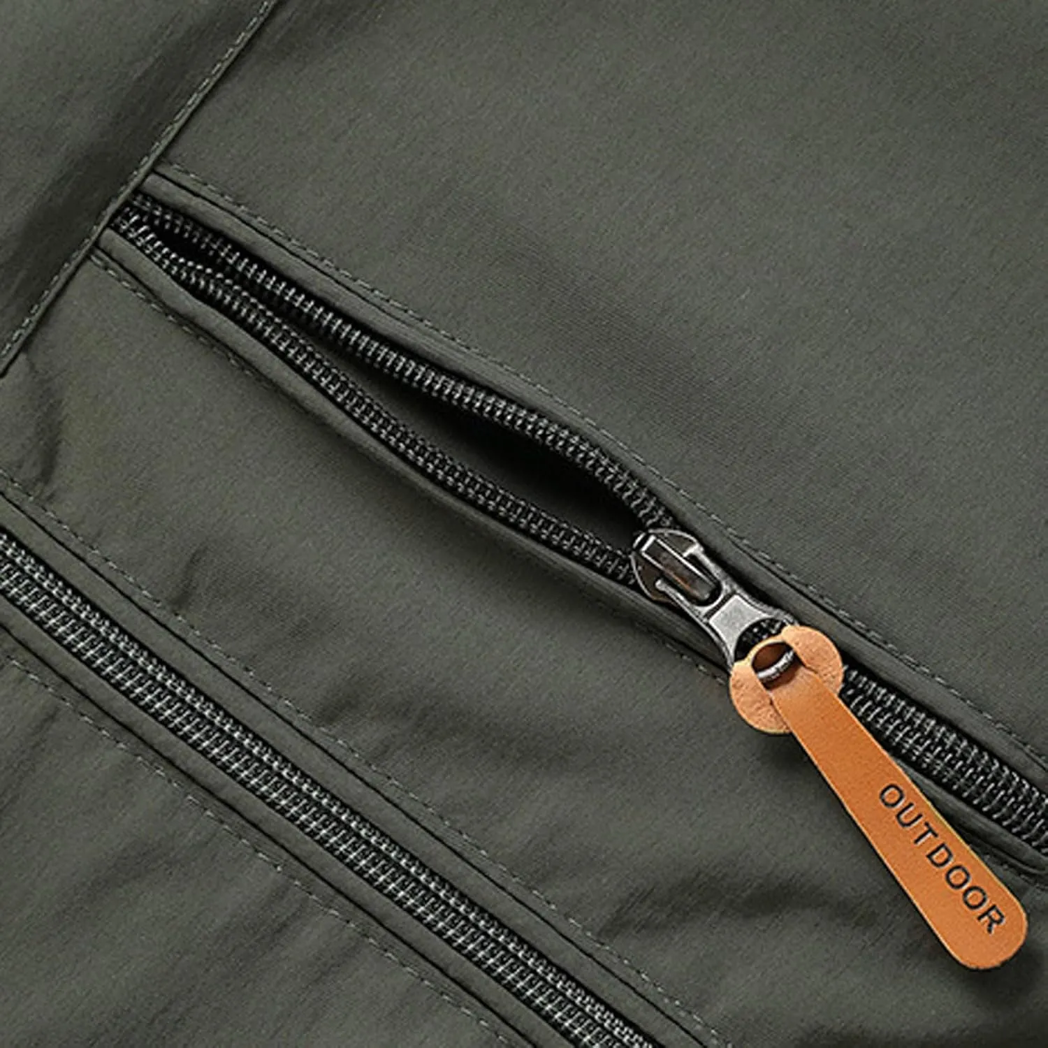 Mens Lightweight Windbreaker Waterproof Rain Jacket Full Zip Up Outdoor Light Coat with Detachable Hood