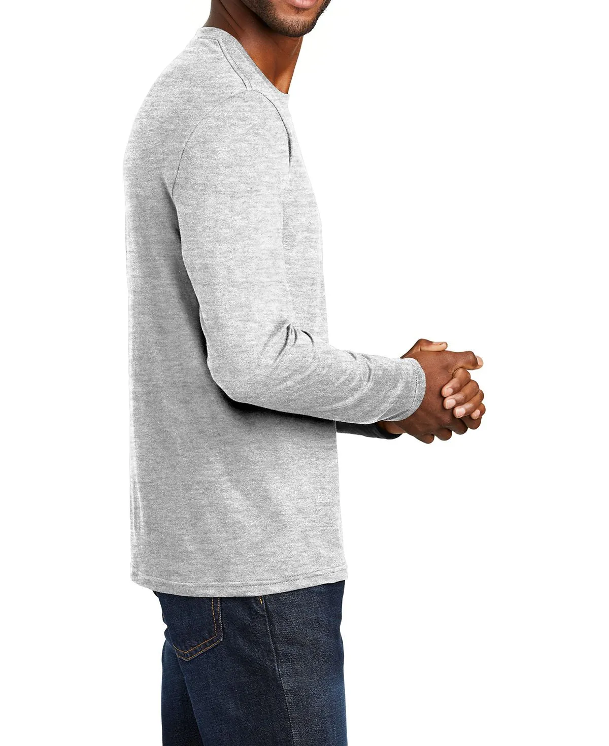 Men's Long Sleeve Fan Favorite Blend Crew Neck T-Shirt