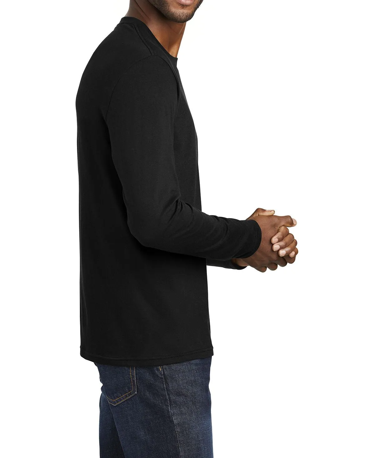 Men's Long Sleeve Fan Favorite Blend Crew Neck T-Shirt