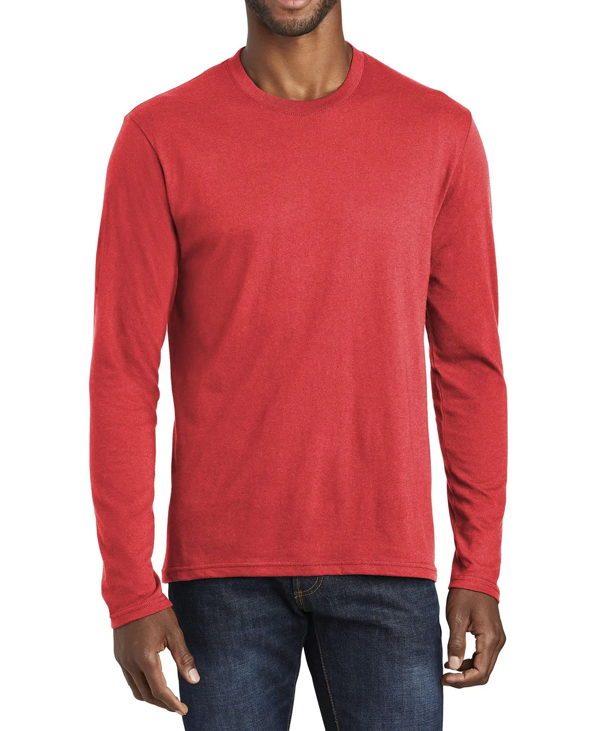 Men's Long Sleeve Fan Favorite Blend Crew Neck T-Shirt