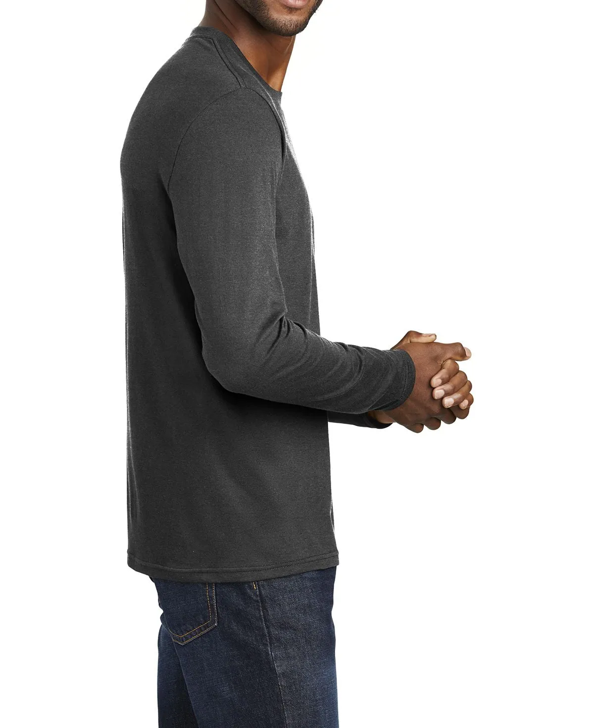 Men's Long Sleeve Fan Favorite Blend Crew Neck T-Shirt