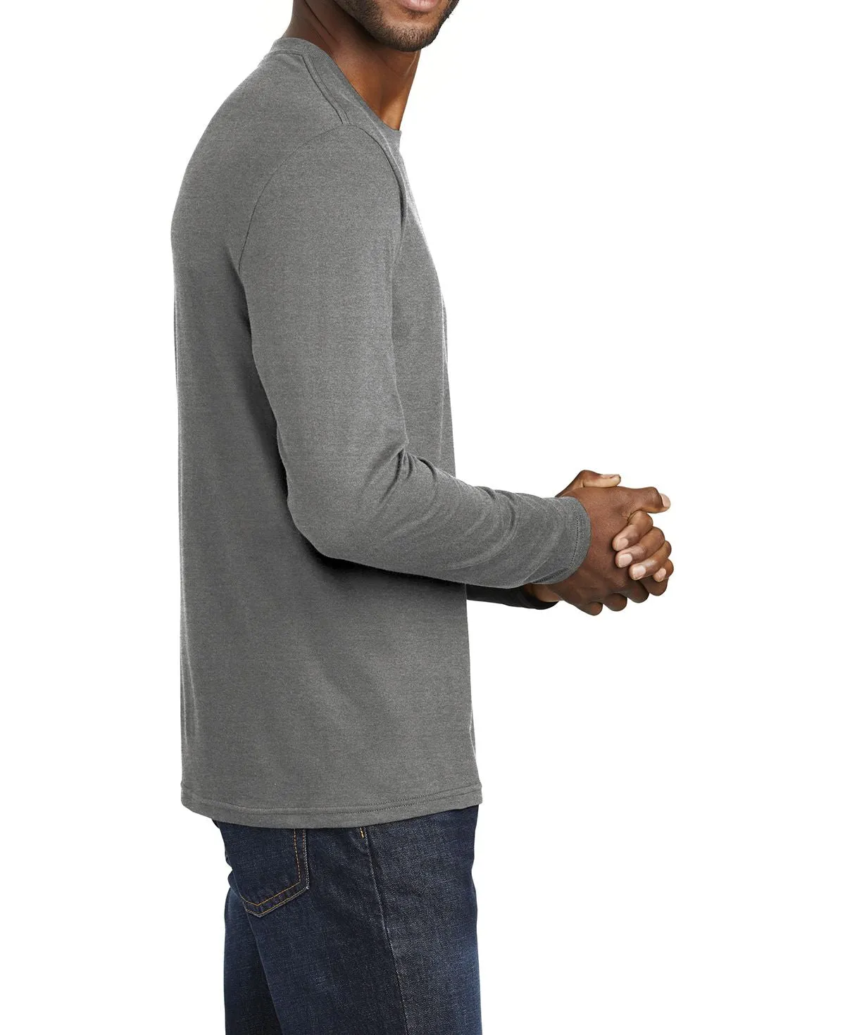 Men's Long Sleeve Fan Favorite Blend Crew Neck T-Shirt