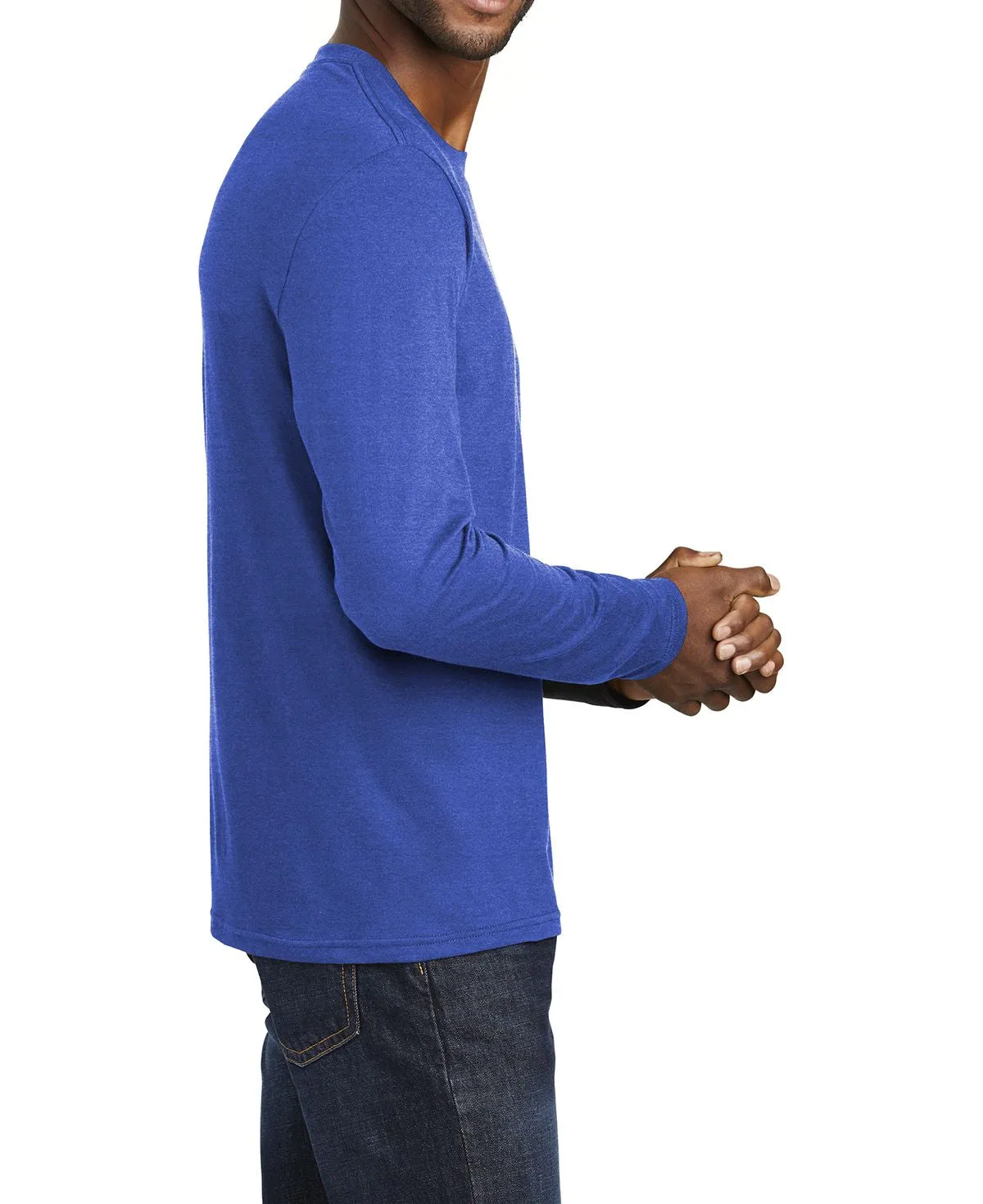 Men's Long Sleeve Fan Favorite Blend Crew Neck T-Shirt