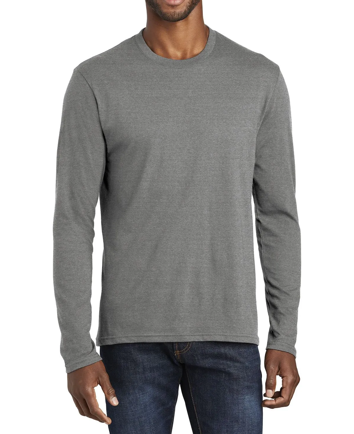 Men's Long Sleeve Fan Favorite Blend Crew Neck T-Shirt