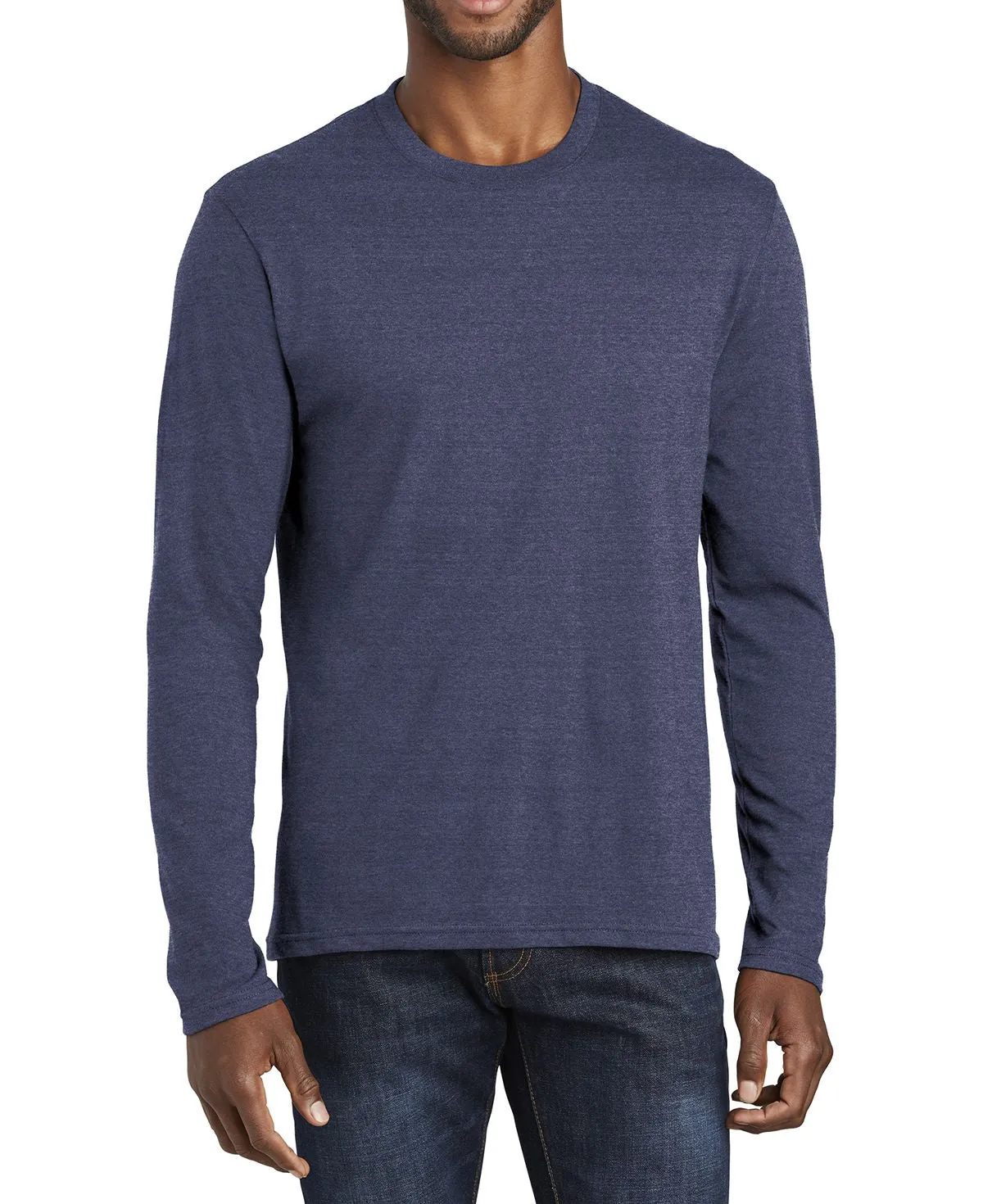 Men's Long Sleeve Fan Favorite Blend Crew Neck T-Shirt