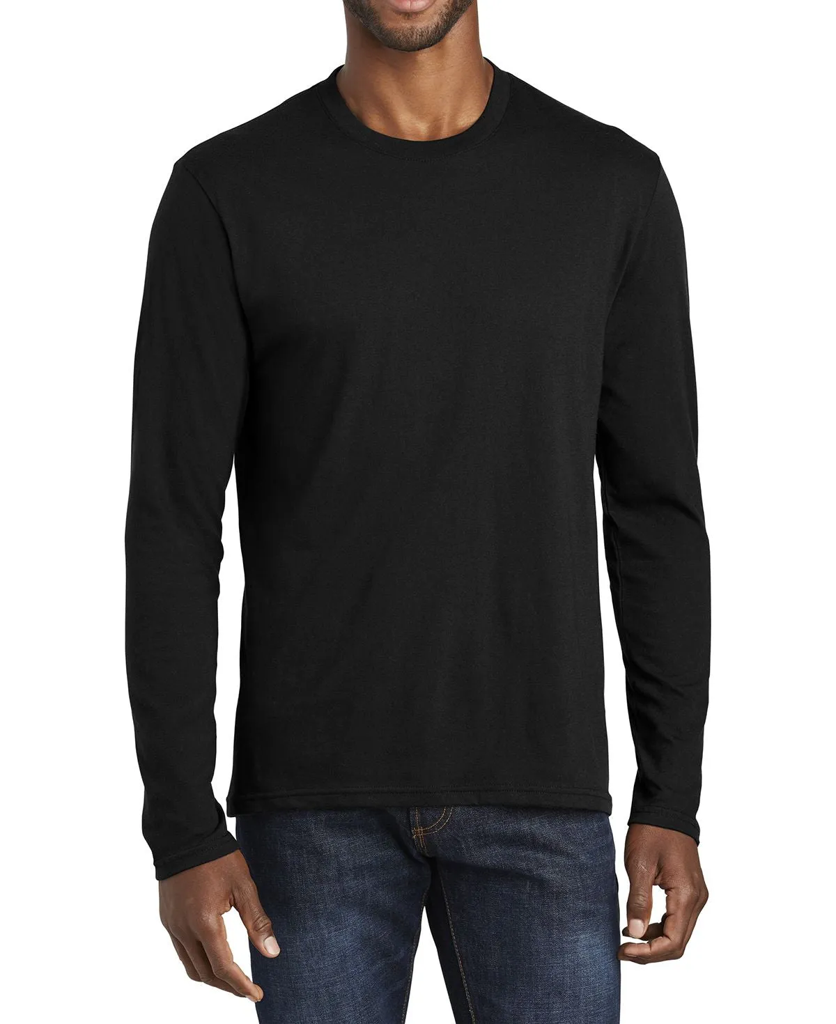 Men's Long Sleeve Fan Favorite Blend Crew Neck T-Shirt