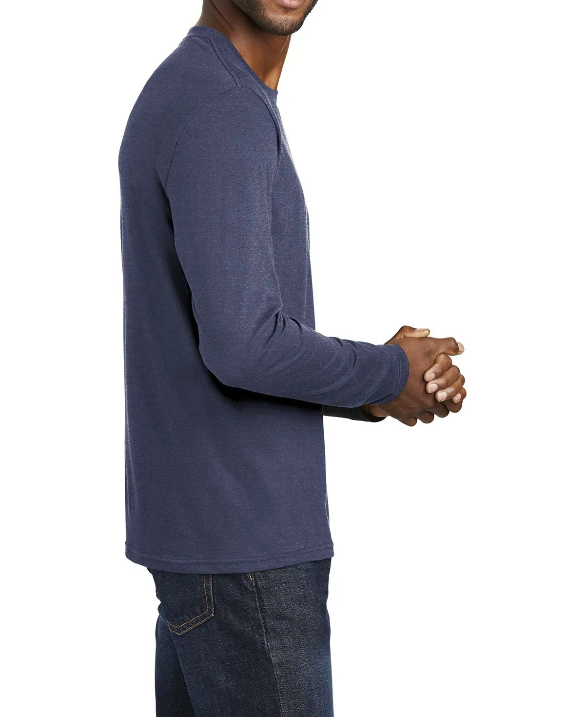 Men's Long Sleeve Fan Favorite Blend Crew Neck T-Shirt