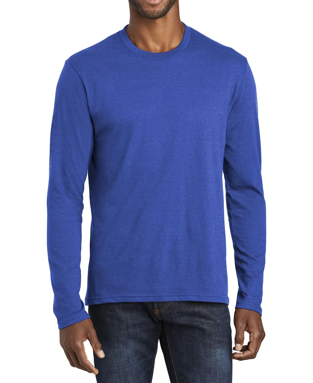 Men's Long Sleeve Fan Favorite Blend Crew Neck T-Shirt
