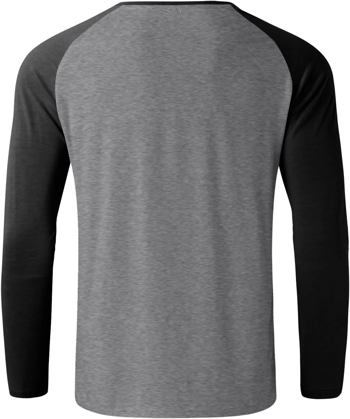 Men's Pajama Set Sleepwear Pjs, Color Block Lightweight Long Sleeve Crewneck Shirts and Bottoms, Soft Comfy Sleep Sets