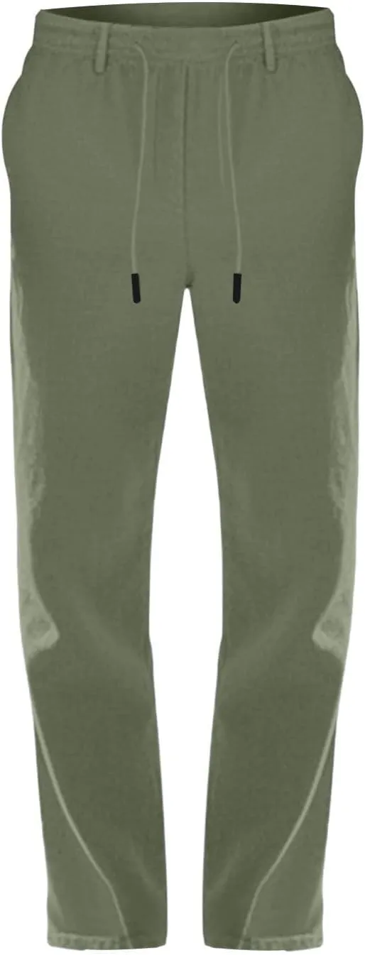 Mens Pants Casual Beach Linen Pants Drawstring Active Golf Pants Tapered Straight Leg Yoga Pants Dress Pants with Pocket