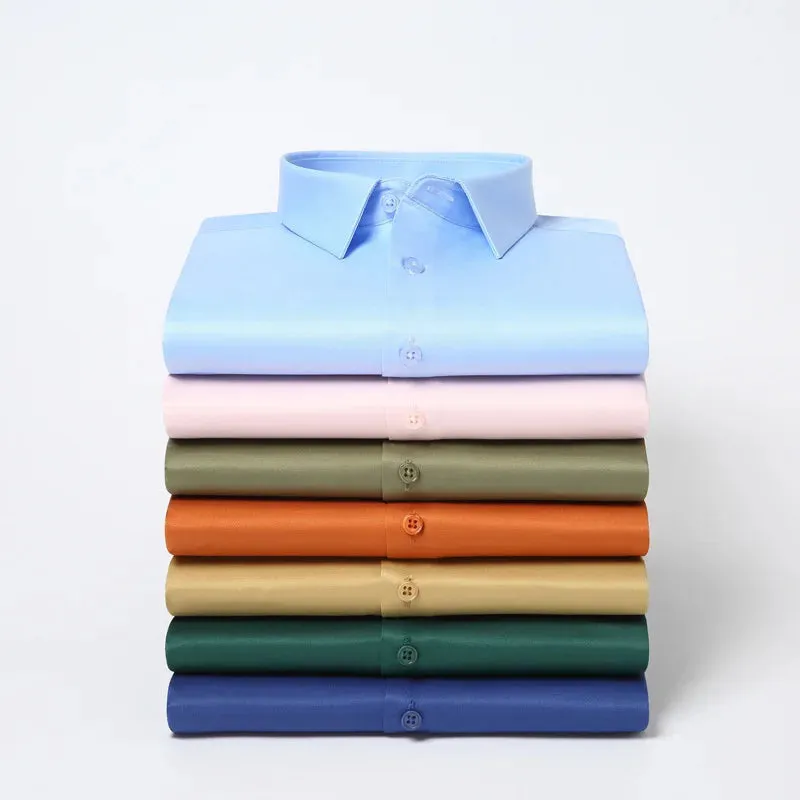 Men's Satin Lycra formal  Full Sleeve shirt Pink