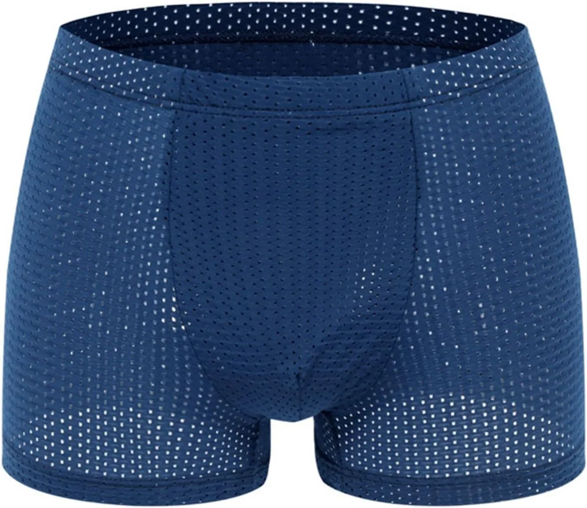 Mens Sexy Underwear Breathable Mesh Boxer Briefs See Through Hollow Lingerie Casual Solid Breathable Waist Underwear Panties