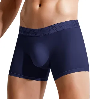Mens Silky Breathable Boxer Briefs, Workout Quick Dry Underwears Soft Elastic Shorts