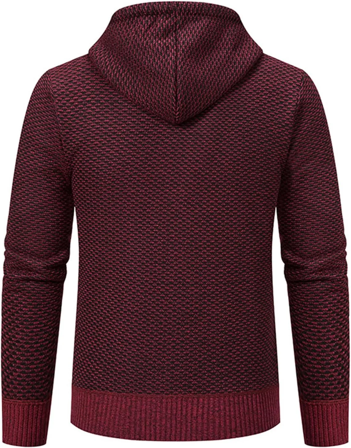 Mens Slim Fit Fleece Sweater Hoodie Full Zip Jacket Lightweight Casual Multi-Pocket Outerwear for Indoor Dress
