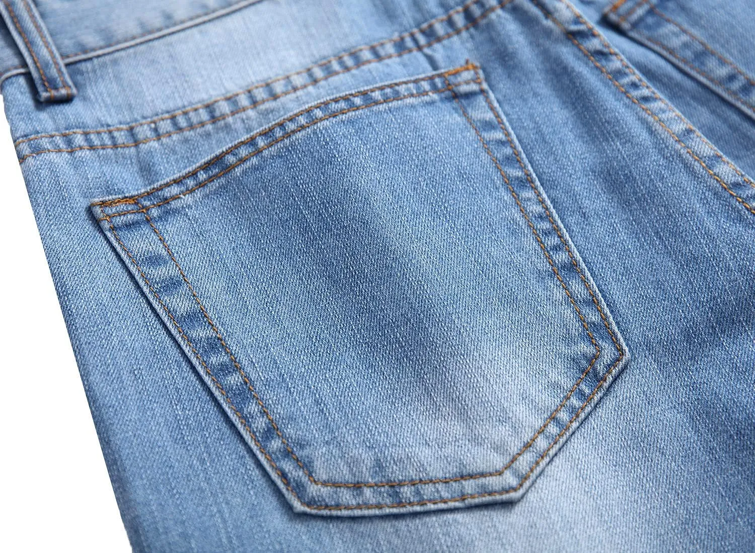 Men's Slim Fit Ripped Distressed Jeans Slim Straight Fit Denim Pants Slim Fit Straight Leg Denim Trouses