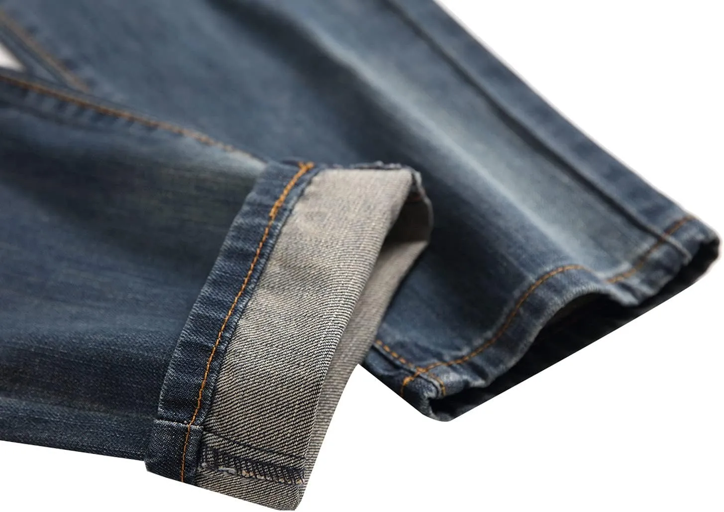 Men's Slim Fit Ripped Distressed Jeans Slim Straight Fit Denim Pants Slim Fit Straight Leg Denim Trouses