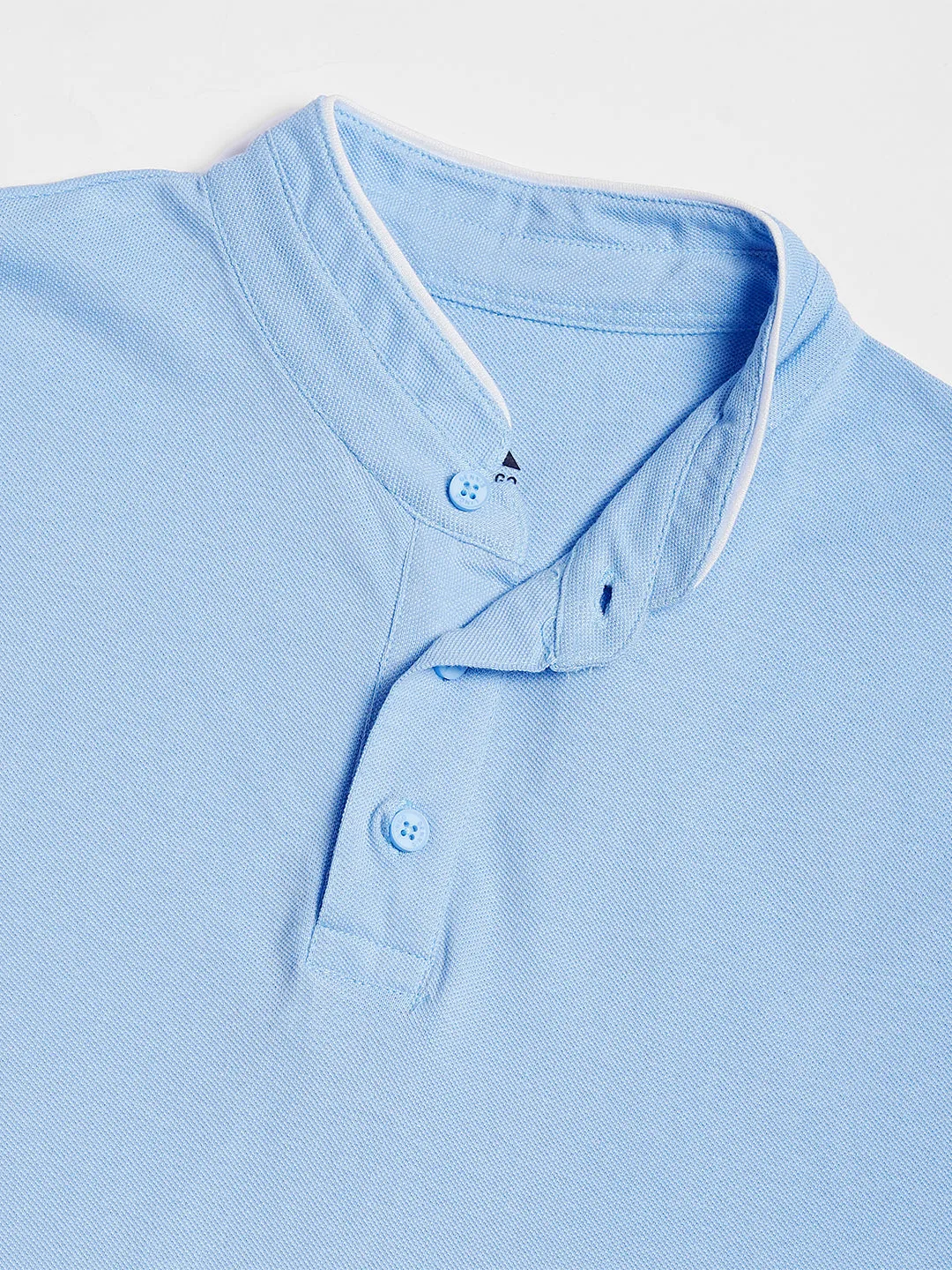 Men's Solid Blue Polo T-shirt