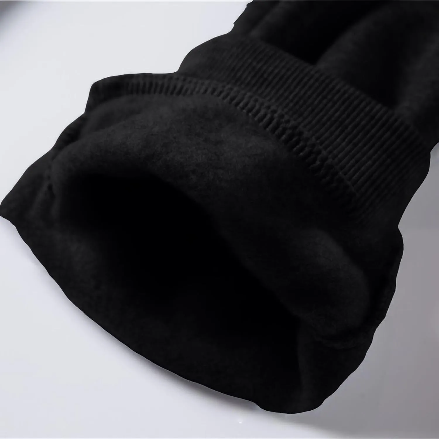Men's Solid Color Jogger Pants Trendy Casual Straight Wide Leg Trousers Fall Winter Workout Running Sweatpants