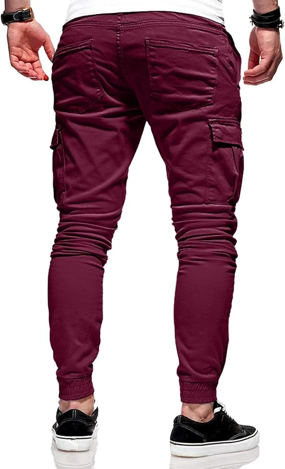 Mens Sweatpants with Pockets with Elastic Waistband Fleeced Cargo Pants Cargo Pants for Men Cargo Wear Cargo Men's