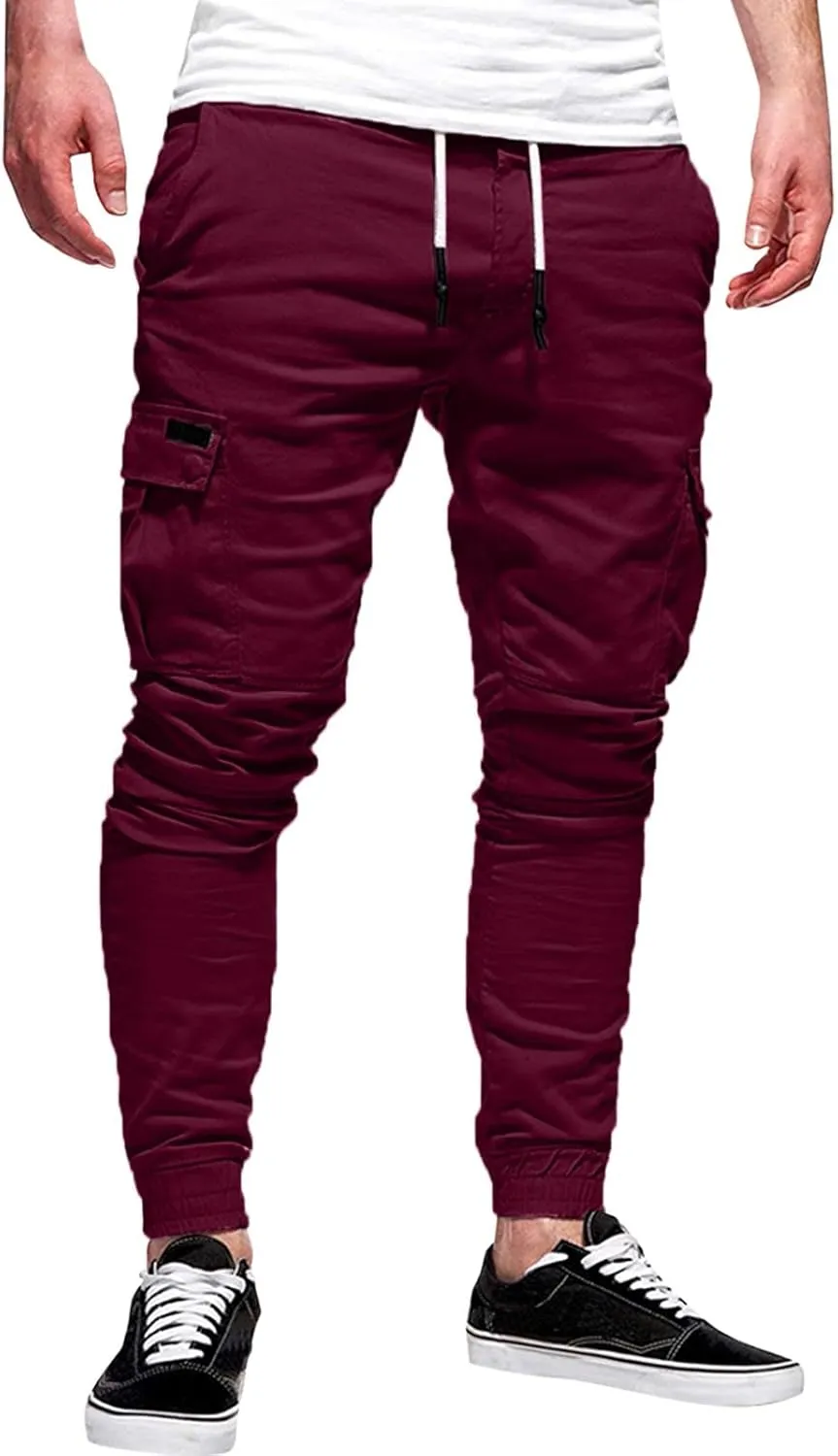 Mens Sweatpants with Pockets with Elastic Waistband Fleeced Cargo Pants Cargo Pants for Men Cargo Wear Cargo Men's