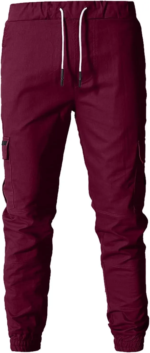 Mens Sweatpants with Pockets with Elastic Waistband Fleeced Cargo Pants Cargo Pants for Men Cargo Wear Cargo Men's