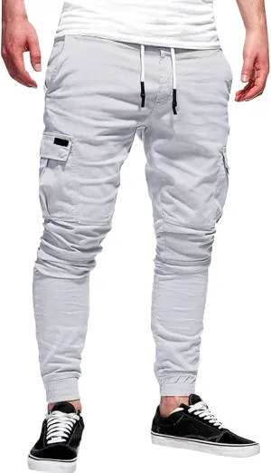 Mens Sweatpants with Pockets with Elastic Waistband Fleeced Cargo Pants Cargo Pants for Men Cargo Wear Cargo Men's