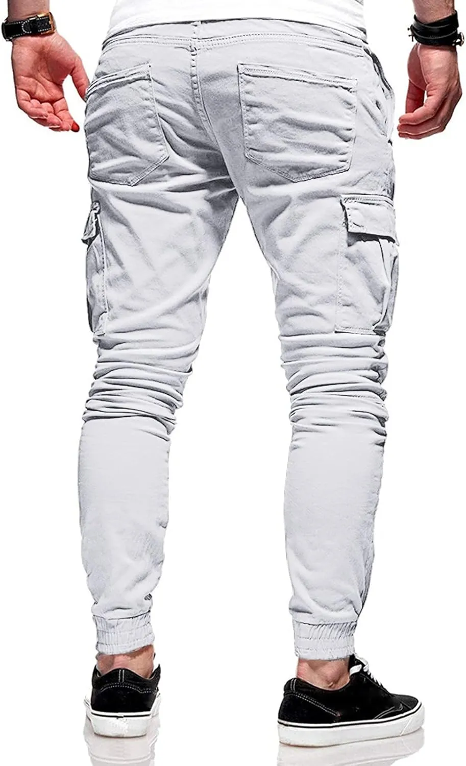 Mens Sweatpants with Pockets with Elastic Waistband Fleeced Cargo Pants Cargo Pants for Men Cargo Wear Cargo Men's