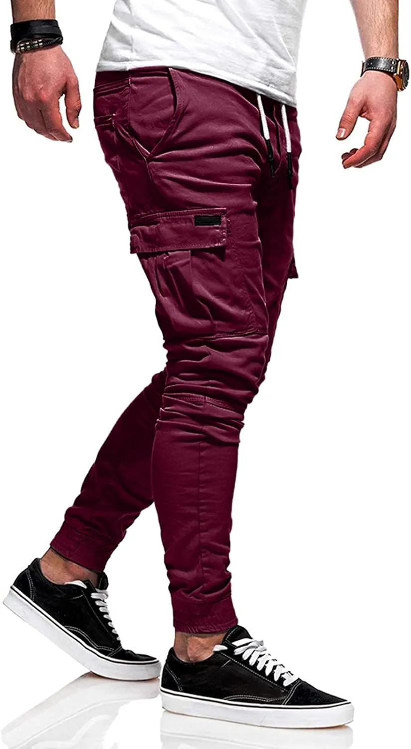 Mens Sweatpants with Pockets with Elastic Waistband Fleeced Cargo Pants Cargo Pants for Men Cargo Wear Cargo Men's