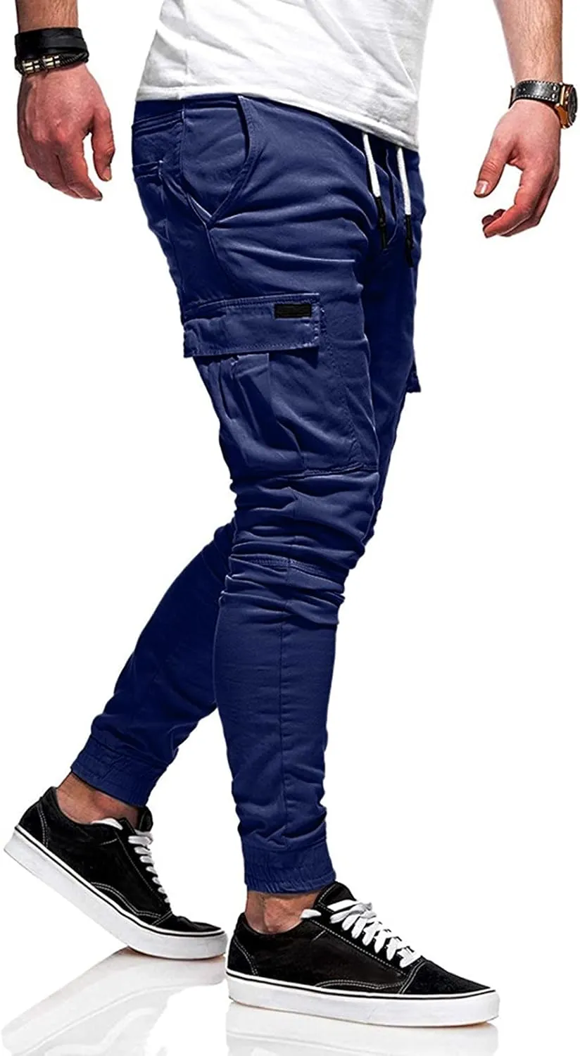 Mens Sweatpants with Pockets with Elastic Waistband Fleeced Cargo Pants Cargo Pants for Men Cargo Wear Cargo Men's