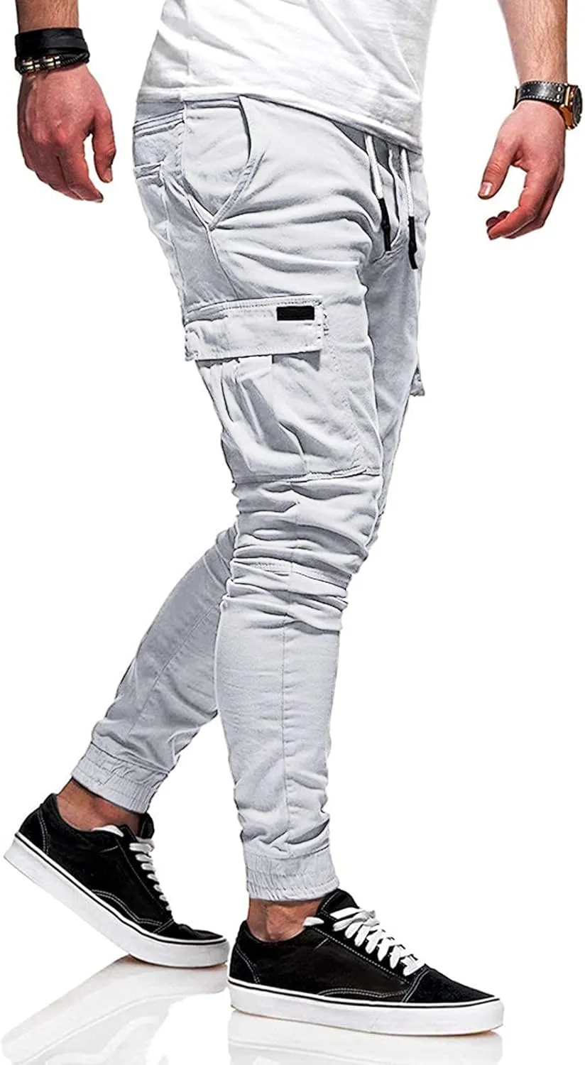 Mens Sweatpants with Pockets with Elastic Waistband Fleeced Cargo Pants Cargo Pants for Men Cargo Wear Cargo Men's