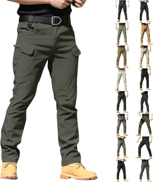 Men's Tactical Pants Waterproof Stretch Hiking Pants Multi Pockets Baggy Flex Camo Ripstop Cargo Pants Work Pants