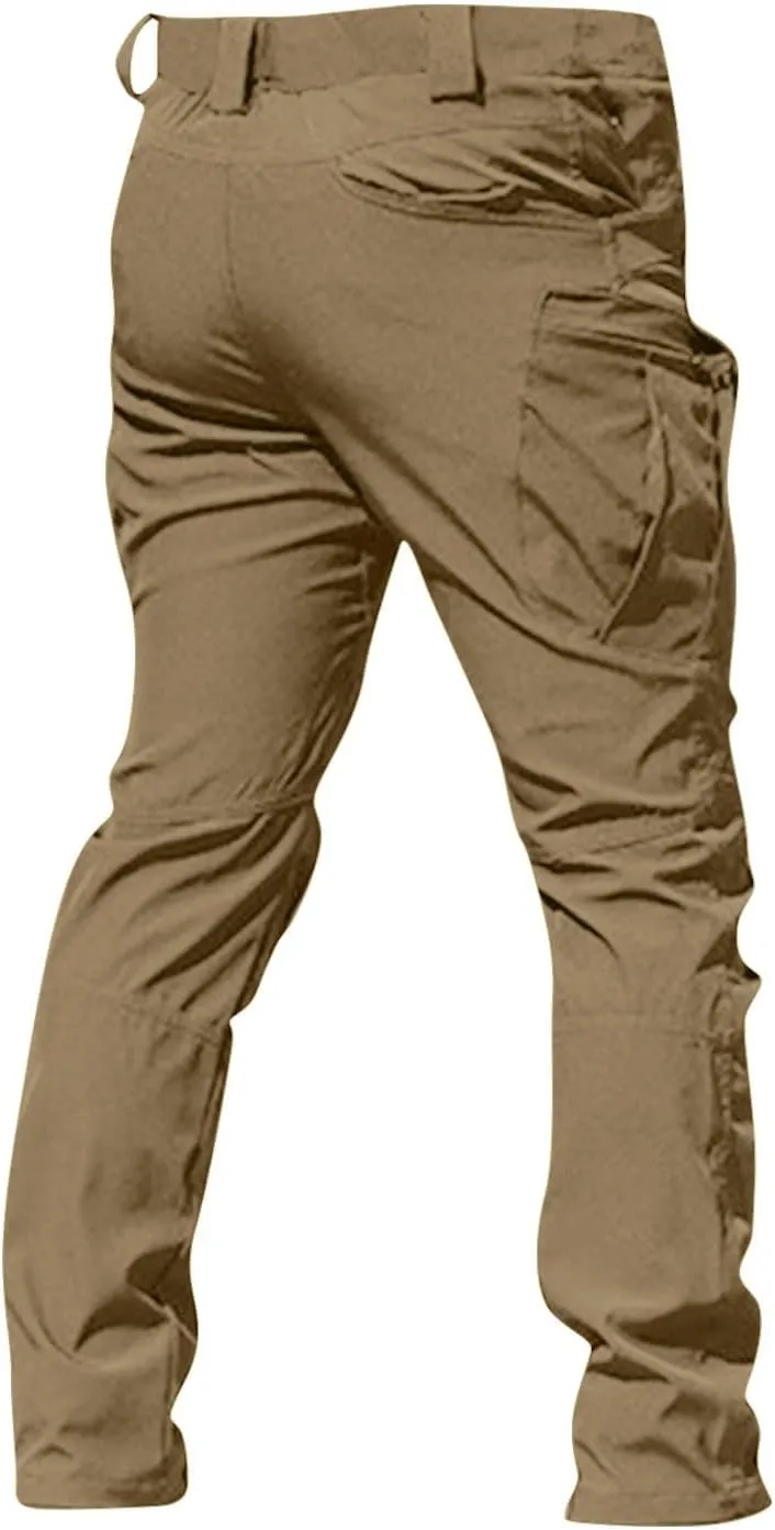 Men's Tactical Pants Waterproof Stretch Hiking Pants Multi Pockets Baggy Flex Camo Ripstop Cargo Pants Work Pants