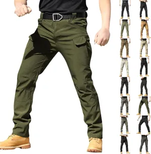 Men's Tactical Pants Waterproof Stretch Hiking Pants Multi Pockets Baggy Flex Camo Ripstop Cargo Pants Work Pants