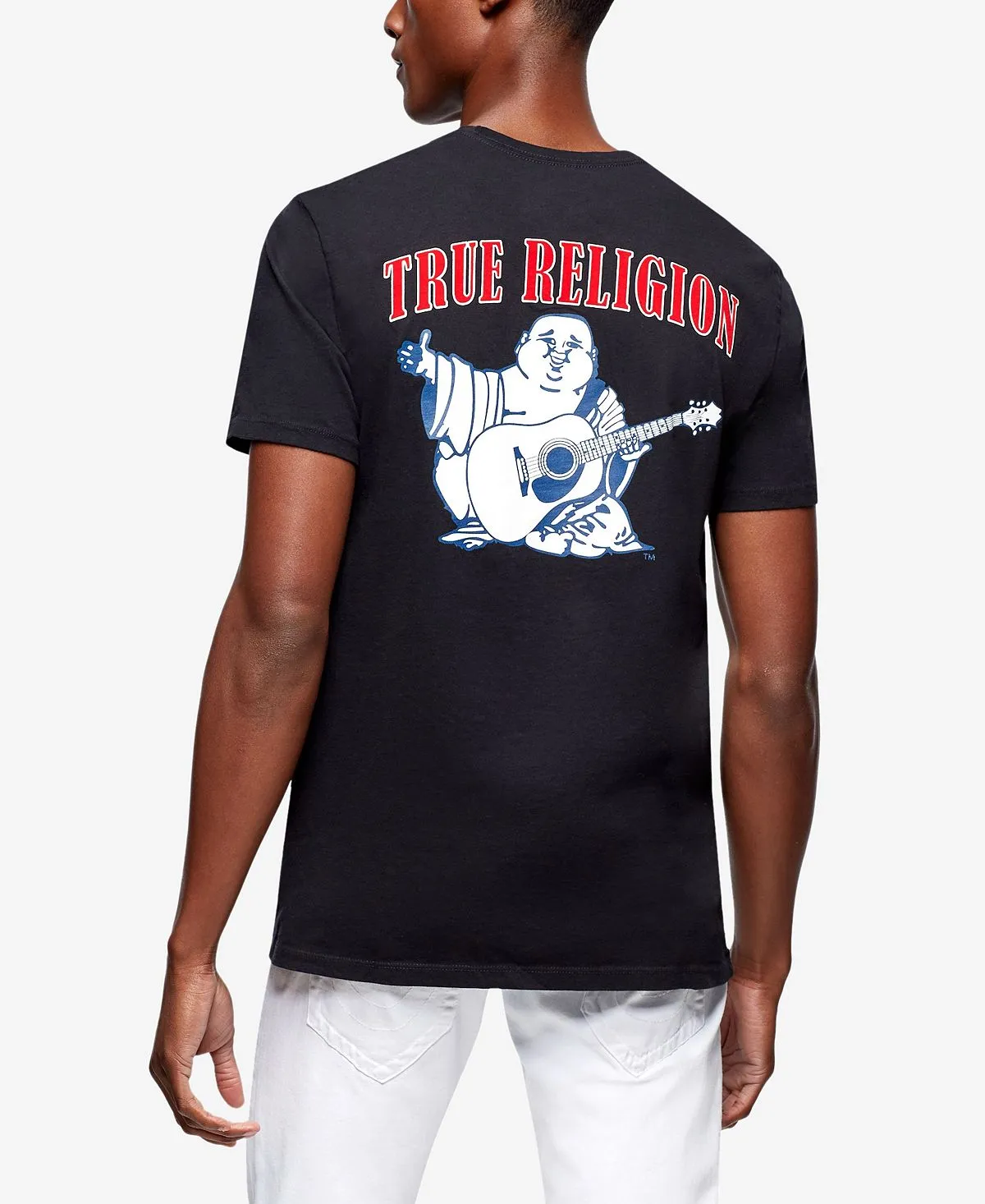 Men's True Religion Buddha Logo Crew Neck Short Sleeve T-Shirt black