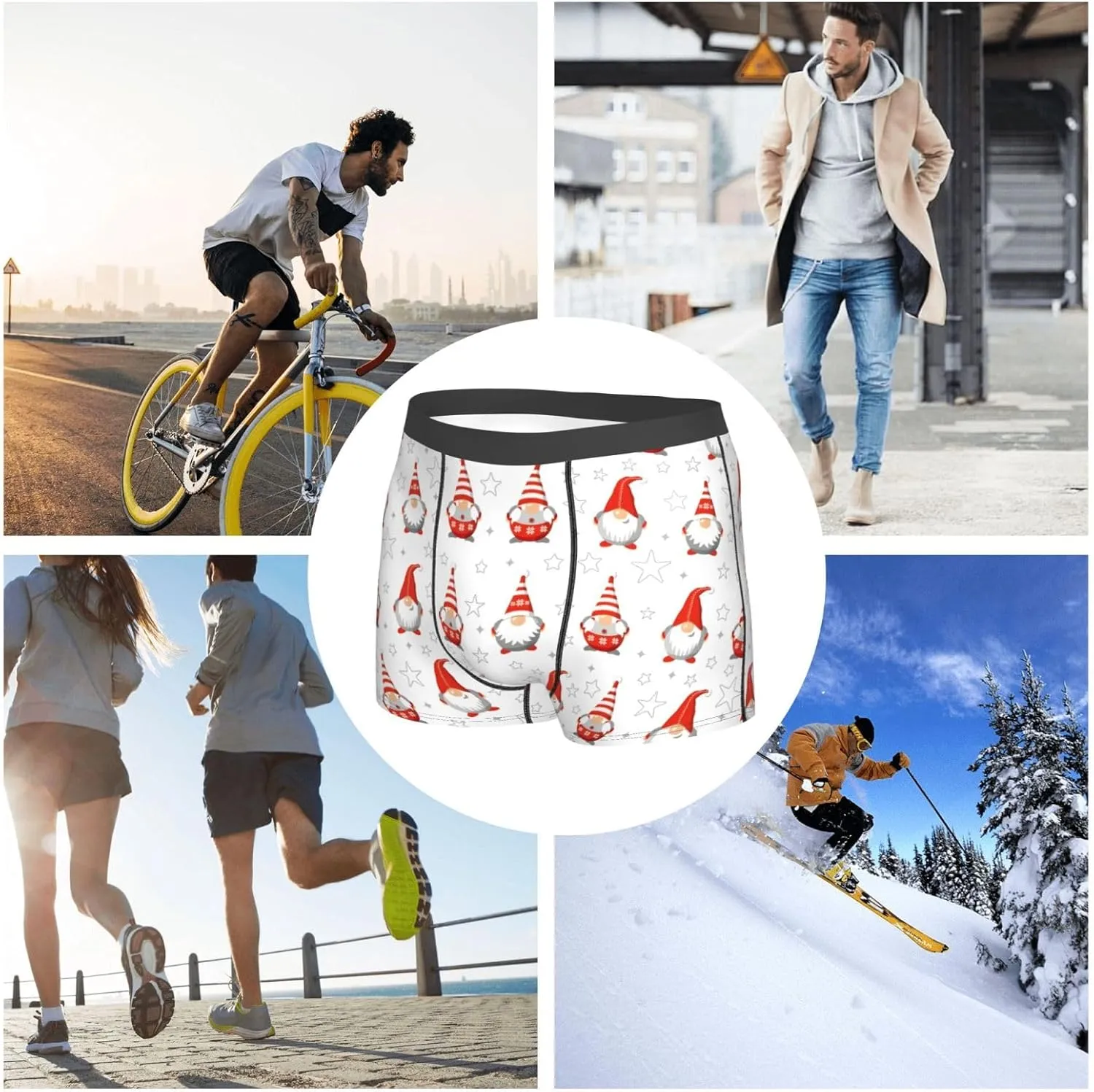 Men's Underwear Boxer Briefs Breathable Wide Waistband Boxer Shorts Underwear