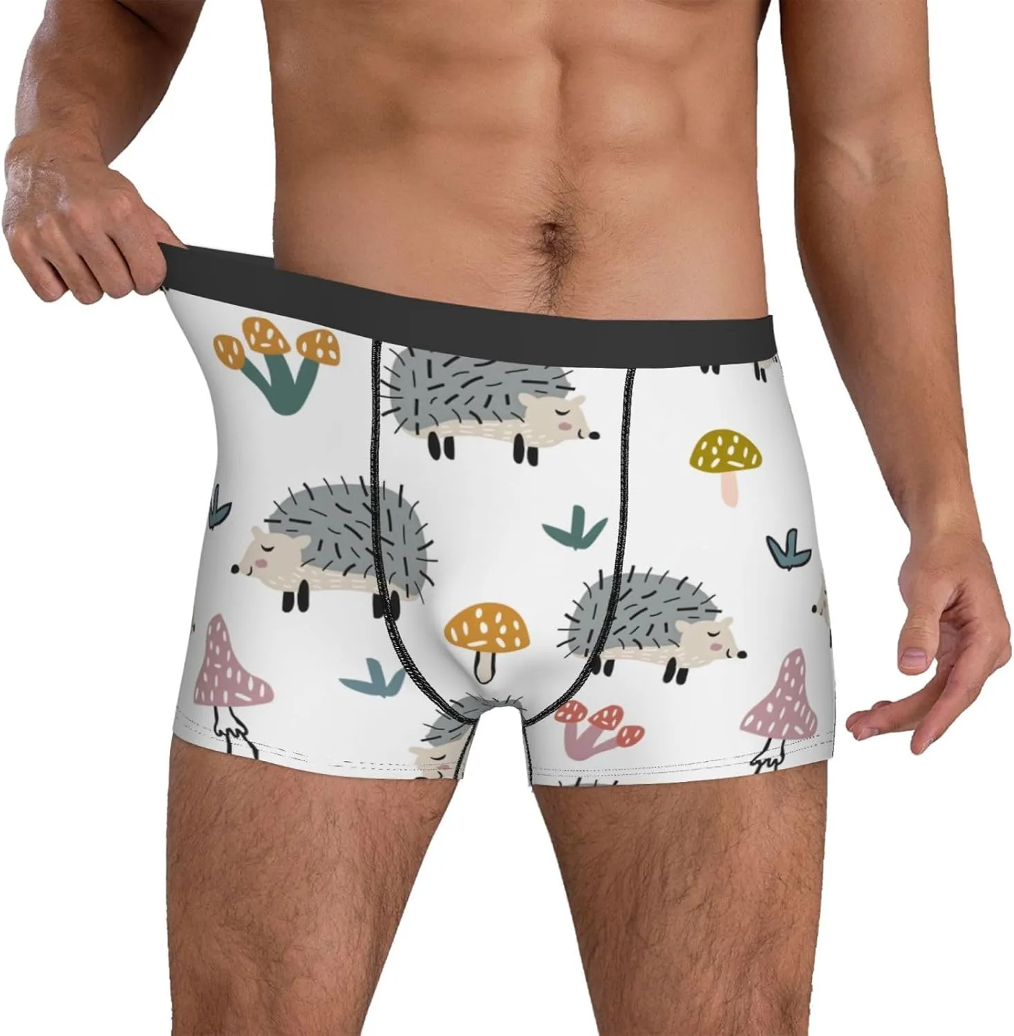 Men's Underwear Boxer Briefs Breathable Wide Waistband Boxer Shorts Underwear