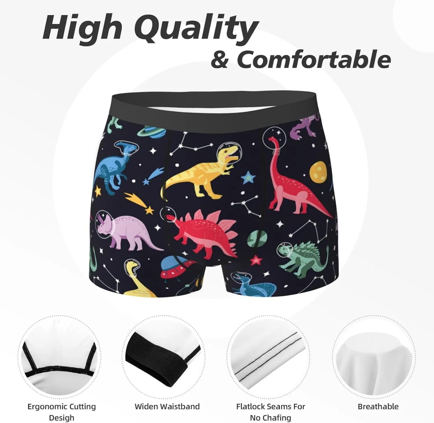 Men's Underwear Boxer Briefs Breathable Wide Waistband Boxer Shorts Underwear