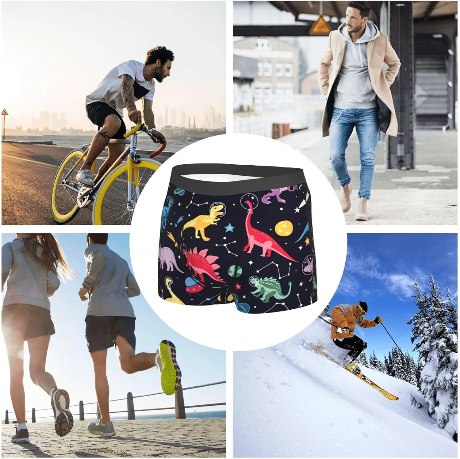 Men's Underwear Boxer Briefs Breathable Wide Waistband Boxer Shorts Underwear